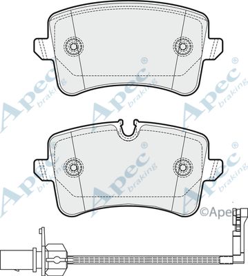 APEC BRAKING stabdžių trinkelių rinkinys, diskinis stabdys PAD1815